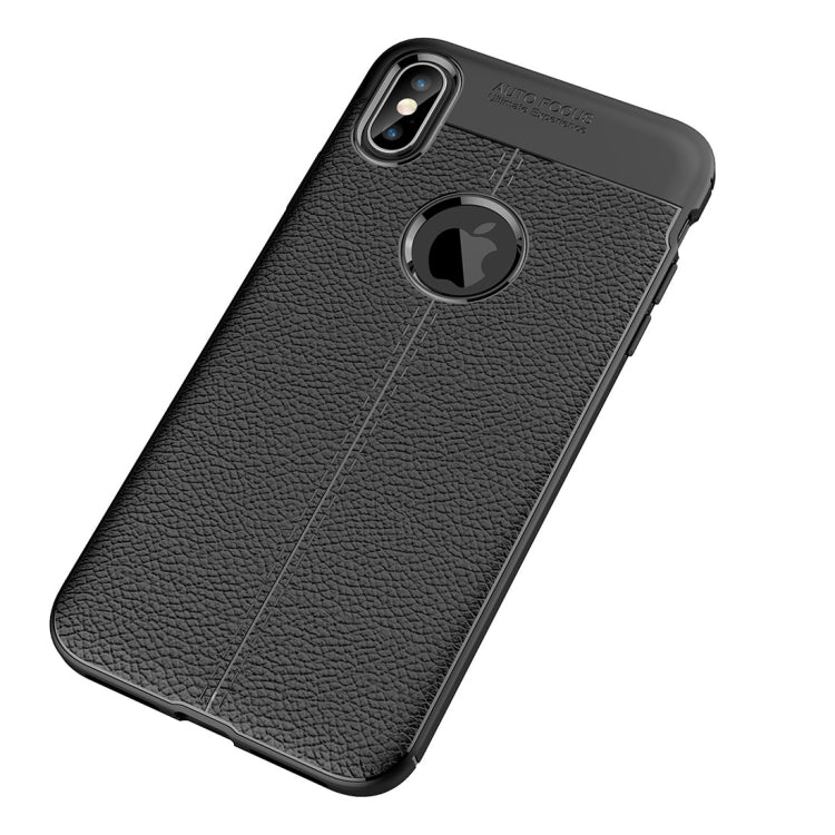 For iPhone XS Max Litchi Texture TPU Case
