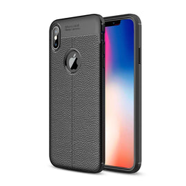 For iPhone XS Max Litchi Texture TPU Case
