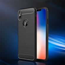Load image into Gallery viewer, For iPhone XS Max Brushed Texture Carbon Fiber Shockproof TPU Protective Back Case