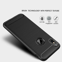 Load image into Gallery viewer, For iPhone XS Max Brushed Texture Carbon Fiber Shockproof TPU Protective Back Case