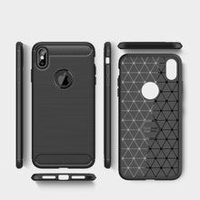 Load image into Gallery viewer, For iPhone XS Max Brushed Texture Carbon Fiber Shockproof TPU Protective Back Case