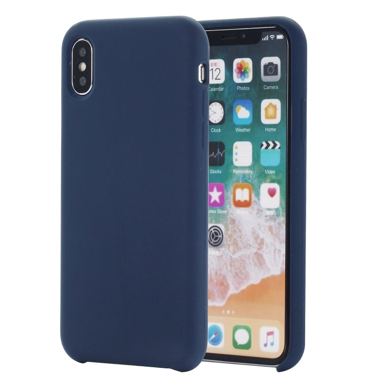 For iPhone XS Max Four Corners Full Coverage Liquid Silicone Protective Case Back Cover
