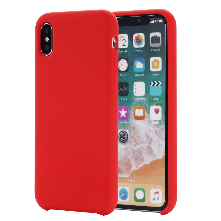 For iPhone XS Max Four Corners Full Coverage Liquid Silicone Protective Case Back Cover