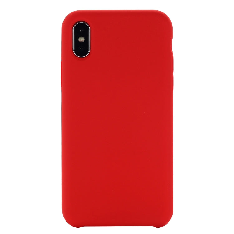 For iPhone XS Max Four Corners Full Coverage Liquid Silicone Protective Case Back Cover