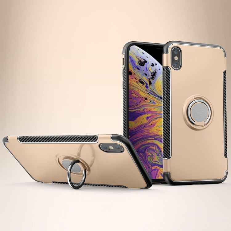 For iPhone XS Max Magnetic 360 Degrees Rotation Ring Armor Protective Case