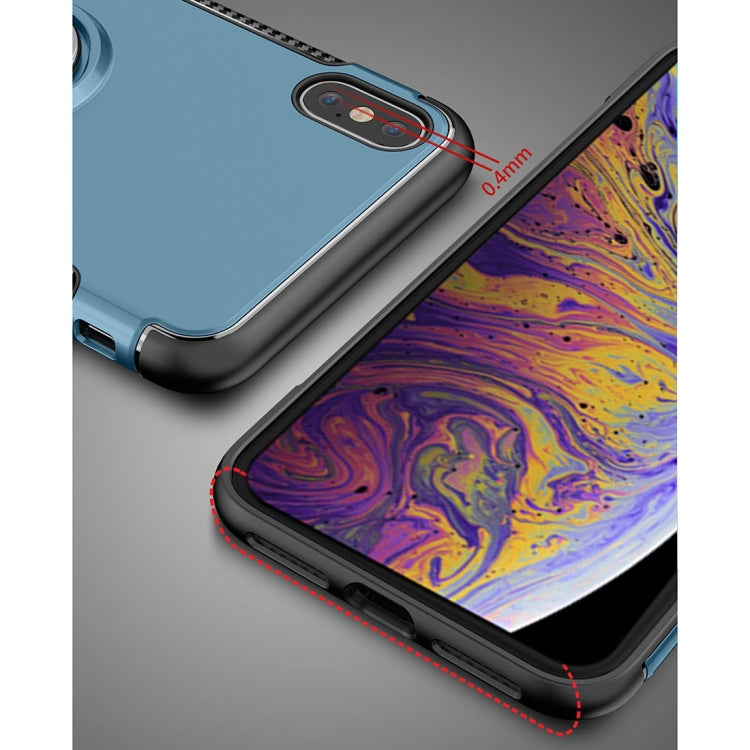 For iPhone XS Max Magnetic 360 Degrees Rotation Ring Armor Protective Case