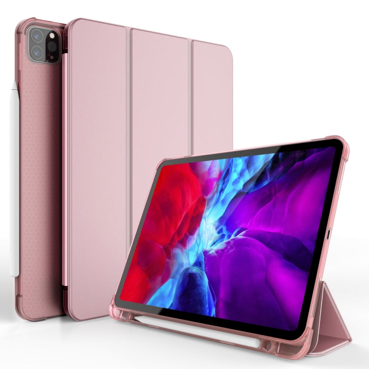 Three-folding Shockproof TPU Protective Case for iPad Pro 11 inch (2018) / (2020), with Holder & Pen Slot