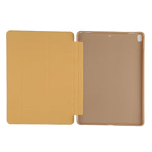 Load image into Gallery viewer, PU Plastic Bottom Case Foldable Deformation Left and Right Flip Leather Case with Three Fold Bracket &amp; Smart Sleep for iPad Air3 2019