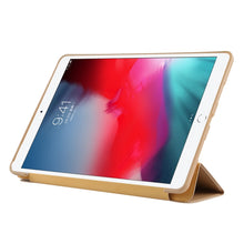 Load image into Gallery viewer, PU Plastic Bottom Case Foldable Deformation Left and Right Flip Leather Case with Three Fold Bracket &amp; Smart Sleep for iPad Air3 2019