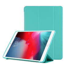 Load image into Gallery viewer, PU Plastic Bottom Case Foldable Deformation Left and Right Flip Leather Case with Three Fold Bracket &amp; Smart Sleep for iPad Air3 2019
