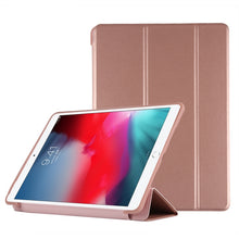 Load image into Gallery viewer, PU Plastic Bottom Case Foldable Deformation Left and Right Flip Leather Case with Three Fold Bracket &amp; Smart Sleep for iPad Air3 2019