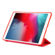 Load image into Gallery viewer, PU Plastic Bottom Case Foldable Deformation Left and Right Flip Leather Case with Three Fold Bracket &amp; Smart Sleep for iPad Air3 2019