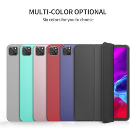 Horizontal Flip Ultra-thin Double-sided Clip Magnetic PU Leather Case for iPad Pro 12.9 2022 / 2021 / 2020 / 2018, with Three-folding Holder & Sleep / Wake-up Function