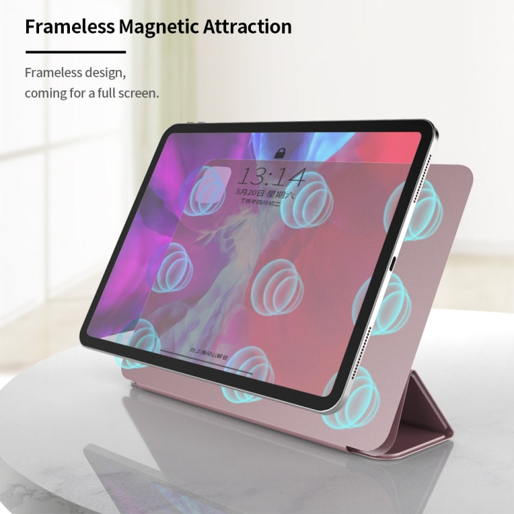 Horizontal Flip Ultra-thin Double-sided Clip Magnetic PU Leather Case for iPad Pro 12.9 2022 / 2021 / 2020 / 2018, with Three-folding Holder & Sleep / Wake-up Function