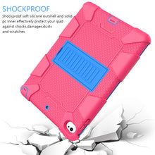 Load image into Gallery viewer, Shockproof Two-color Silicone Protection Shell for iPad Mini 2019 &amp; 4, with Holder (Rose Red+Blue)