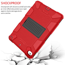 Load image into Gallery viewer, Shockproof Two-color Silicone Protection Shell for iPad Mini 2019 &amp; 4, with Holder (Rose Red+Blue), IPRO0183A, IPRO0183B, IPRO0183C, IPRO0183D, IPRO0183E, IPRO0183F, IPRO0183G, IPRO0183H, IPRO0183I, IPRO0183J, IPRO0183K