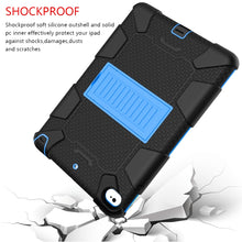 Load image into Gallery viewer, Shockproof Two-color Silicone Protection Shell for iPad Mini 2019 &amp; 4, with Holder (Rose Red+Blue), IPRO0183A, IPRO0183B, IPRO0183C, IPRO0183D, IPRO0183E, IPRO0183F, IPRO0183G, IPRO0183H, IPRO0183I, IPRO0183J, IPRO0183K
