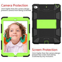 Load image into Gallery viewer, Shockproof Two-color Silicone Protection Shell for iPad Mini 2019 &amp; 4, with Holder (Rose Red+Blue), IPRO0183A, IPRO0183B, IPRO0183C, IPRO0183D, IPRO0183E, IPRO0183F, IPRO0183G, IPRO0183H, IPRO0183I, IPRO0183J, IPRO0183K