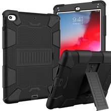 Load image into Gallery viewer, Shockproof Two-color Silicone Protection Shell for iPad Mini 2019 &amp; 4, with Holder (Rose Red+Blue), IPRO0183A, IPRO0183B, IPRO0183C, IPRO0183D, IPRO0183E, IPRO0183F, IPRO0183G, IPRO0183H, IPRO0183I, IPRO0183J, IPRO0183K