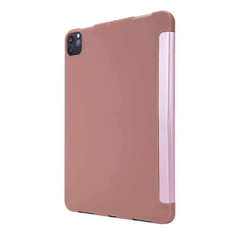 For iPad Pro 11 (2020) PC + PU Leather Tablet Case with Three-folding Holder, For iPad Pro 11 (2020)