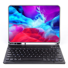 Load image into Gallery viewer, X-11B Skin Plain Texture Detachable Bluetooth Keyboard Tablet Case for iPad Pro 11 inch 2020 / 2018, with Pen Slot, Black Keyboard