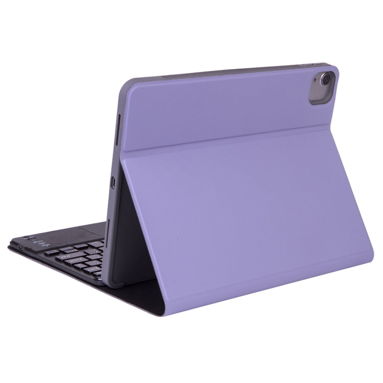 X-11BCS Skin Plain Texture Detachable Bluetooth Keyboard Tablet Case for iPad Pro 11 inch 2020 / 2018, with Touchpad & Pen Slot & Backlight