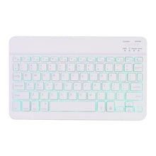 Load image into Gallery viewer, X-11BS Skin Plain Texture Detachable Bluetooth Keyboard Tablet Case for iPad Pro 11 inch 2020 / 2018, with Pen Slot &amp; Backlight, White Keyboard