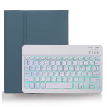Load image into Gallery viewer, X-11BS Skin Plain Texture Detachable Bluetooth Keyboard Tablet Case for iPad Pro 11 inch 2020 / 2018, with Pen Slot &amp; Backlight, White Keyboard