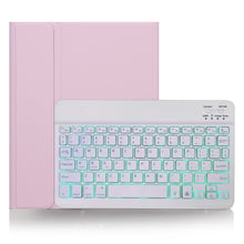 Load image into Gallery viewer, X-11BS Skin Plain Texture Detachable Bluetooth Keyboard Tablet Case for iPad Pro 11 inch 2020 / 2018, with Pen Slot &amp; Backlight, White Keyboard