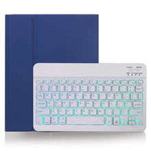 Load image into Gallery viewer, X-11BS Skin Plain Texture Detachable Bluetooth Keyboard Tablet Case for iPad Pro 11 inch 2020 / 2018, with Pen Slot &amp; Backlight, White Keyboard