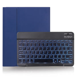 X-11BS Skin Plain Texture Detachable Bluetooth Keyboard Tablet Case for iPad Pro 11 inch 2020 / 2018, with Pen Slot & Backlight, Black Keyboard