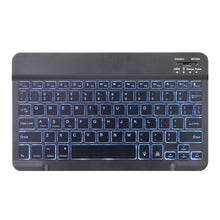 Load image into Gallery viewer, X-11BS Skin Plain Texture Detachable Bluetooth Keyboard Tablet Case for iPad Pro 11 inch 2020 / 2018, with Pen Slot &amp; Backlight, Black Keyboard