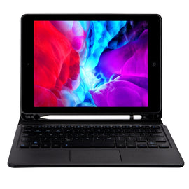 YT11B-A Detachable Candy Color Bluetooth Keyboard Leather Tablet Case with Touch Pad & Pen Slot & Holder for iPad Pro 11 2022 / 2021 / Air 5 / Air 4