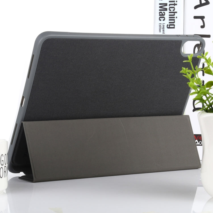 Mutural YASHI Series TPU + PU Cloth Pattern Texture Horizontal Flip Leather Case with Three-folding Holder & Pen Slot & Wake-up / Sleep Function For iPad Air 2022 / 2020 10.9