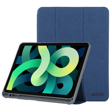 Load image into Gallery viewer, Mutural YASHI Series TPU + PU Cloth Pattern Texture Horizontal Flip Leather Case with Three-folding Holder &amp; Pen Slot &amp; Wake-up / Sleep Function For iPad Air 2022 / 2020 10.9