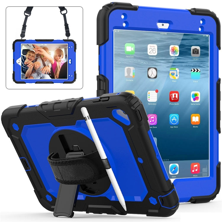 Shockproof Black Silica Gel + Colorful PC Protective Case for iPad Mini 2019 / Mini 4, with Holder & Shoulder Strap & Hand Strap & Pen Slot, iPad Mini 2019 / Mini 4