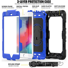Load image into Gallery viewer, Shockproof Black Silica Gel + Colorful PC Protective Case for iPad Mini 2019 / Mini 4, with Holder &amp; Shoulder Strap &amp; Hand Strap &amp; Pen Slot, iPad Mini 2019 / Mini 4