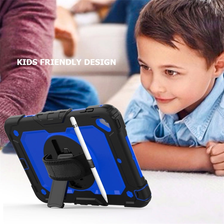 Shockproof Black Silica Gel + Colorful PC Protective Case for iPad Mini 2019 / Mini 4, with Holder & Shoulder Strap & Hand Strap & Pen Slot, iPad Mini 2019 / Mini 4