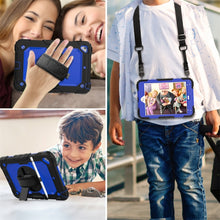 Load image into Gallery viewer, Shockproof Black Silica Gel + Colorful PC Protective Case for iPad Mini 2019 / Mini 4, with Holder &amp; Shoulder Strap &amp; Hand Strap &amp; Pen Slot, iPad Mini 2019 / Mini 4