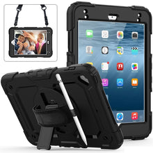 Load image into Gallery viewer, Shockproof Colorful Silica Gel + PC Protective Case for iPad Mini 2019 / Mini 4, with Holder &amp; Shoulder Strap &amp; Hand Strap &amp; Pen Slot, For iPad Mini 2019 / Mini 4