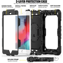 Load image into Gallery viewer, Shockproof Colorful Silica Gel + PC Protective Case for iPad Mini 2019 / Mini 4, with Holder &amp; Shoulder Strap &amp; Hand Strap &amp; Pen Slot, For iPad Mini 2019 / Mini 4