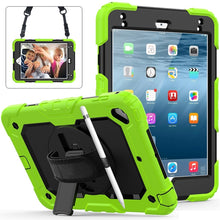 Load image into Gallery viewer, Shockproof Colorful Silica Gel + PC Protective Case for iPad Mini 2019 / Mini 4, with Holder &amp; Shoulder Strap &amp; Hand Strap &amp; Pen Slot, For iPad Mini 2019 / Mini 4