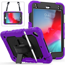 Load image into Gallery viewer, Shockproof Colorful Silica Gel + PC Protective Case for iPad Mini 2019 / Mini 4, with Holder &amp; Shoulder Strap &amp; Hand Strap &amp; Pen Slot