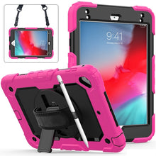 Load image into Gallery viewer, Shockproof Colorful Silica Gel + PC Protective Case for iPad Mini 2019 / Mini 4, with Holder &amp; Shoulder Strap &amp; Hand Strap &amp; Pen Slot