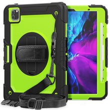Load image into Gallery viewer, For iPad Pro 11 inch (2018) / Pro 11 inch (2020) Shockproof Black Silica Gel + Colorful PC Protective Tablet Case with Holder &amp; Shoulder Strap &amp; Hand Strap &amp; Pen Slot, iPad Pro 11 inch (2018)