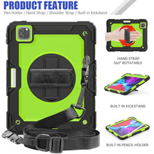 Load image into Gallery viewer, For iPad Pro 11 inch (2018) / Pro 11 inch (2020) Shockproof Black Silica Gel + Colorful PC Protective Tablet Case with Holder &amp; Shoulder Strap &amp; Hand Strap &amp; Pen Slot, iPad Pro 11 inch (2018)