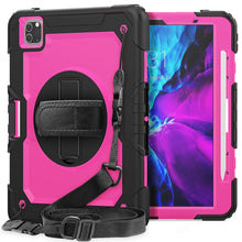 Load image into Gallery viewer, For iPad Pro 11 inch (2018) / Pro 11 inch (2020) Shockproof Black Silica Gel + Colorful PC Protective Tablet Case with Holder &amp; Shoulder Strap &amp; Hand Strap &amp; Pen Slot, iPad Pro 11 inch (2018)