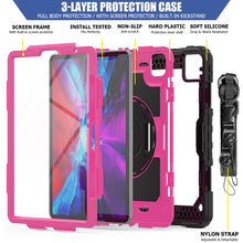 Load image into Gallery viewer, For iPad Pro 11 inch (2018) / Pro 11 inch (2020) Shockproof Black Silica Gel + Colorful PC Protective Tablet Case with Holder &amp; Shoulder Strap &amp; Hand Strap &amp; Pen Slot, iPad Pro 11 inch (2018)