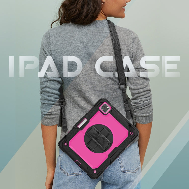 For iPad Pro 11 inch (2018) / Pro 11 inch (2020) Shockproof Black Silica Gel + Colorful PC Protective Tablet Case with Holder & Shoulder Strap & Hand Strap & Pen Slot, iPad Pro 11 inch (2018)