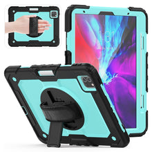 Load image into Gallery viewer, For iPad Pro 11 inch (2018) / Pro 11 inch (2020) Shockproof Black Silica Gel + Colorful PC Protective Tablet Case with Holder &amp; Shoulder Strap &amp; Hand Strap &amp; Pen Slot, iPad Pro 11 inch (2018)